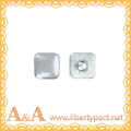 square shape covered mould button